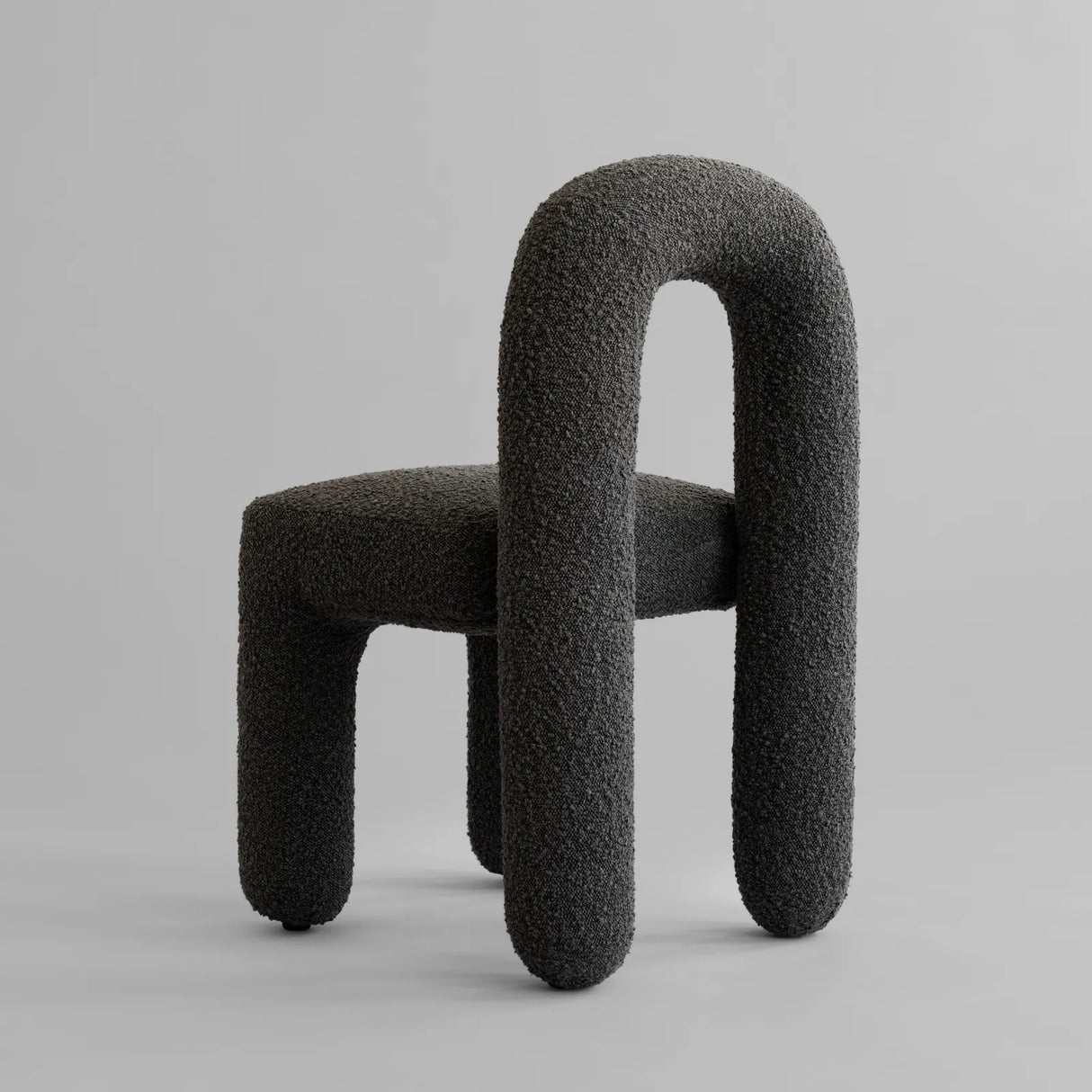 Essstuhl Daiku aus Bouclé in Deep Taupe von 101 Copenhagen – Bild 5