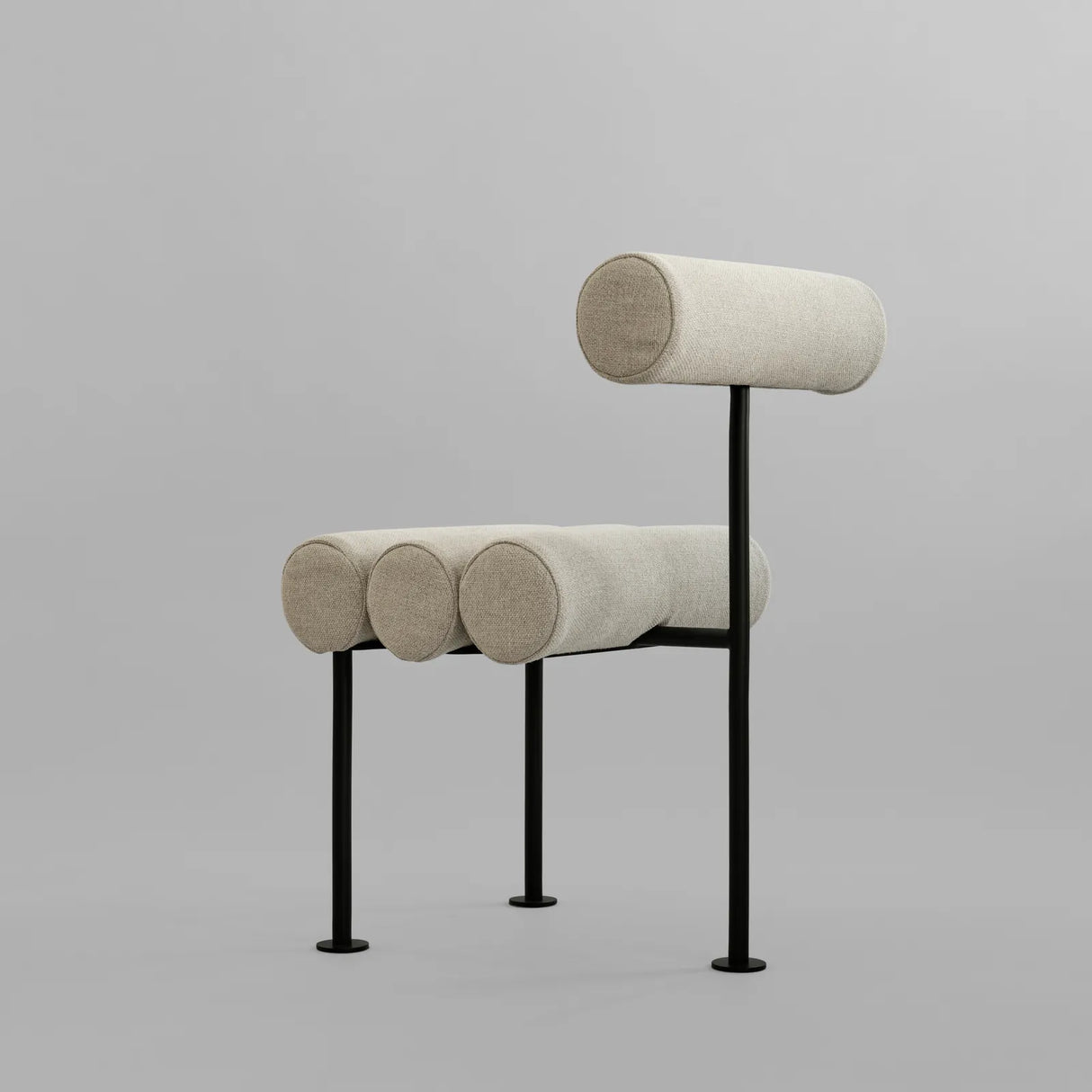 Essstuhl Hiro, aus Leinen in Sand, schwarze Beine von 101 Copenhagen – Bild 16