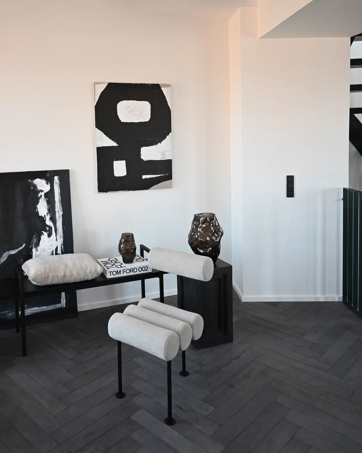 Essstuhl Hiro, aus Leinen in Sand, schwarze Beine von 101 Copenhagen – Bild 9