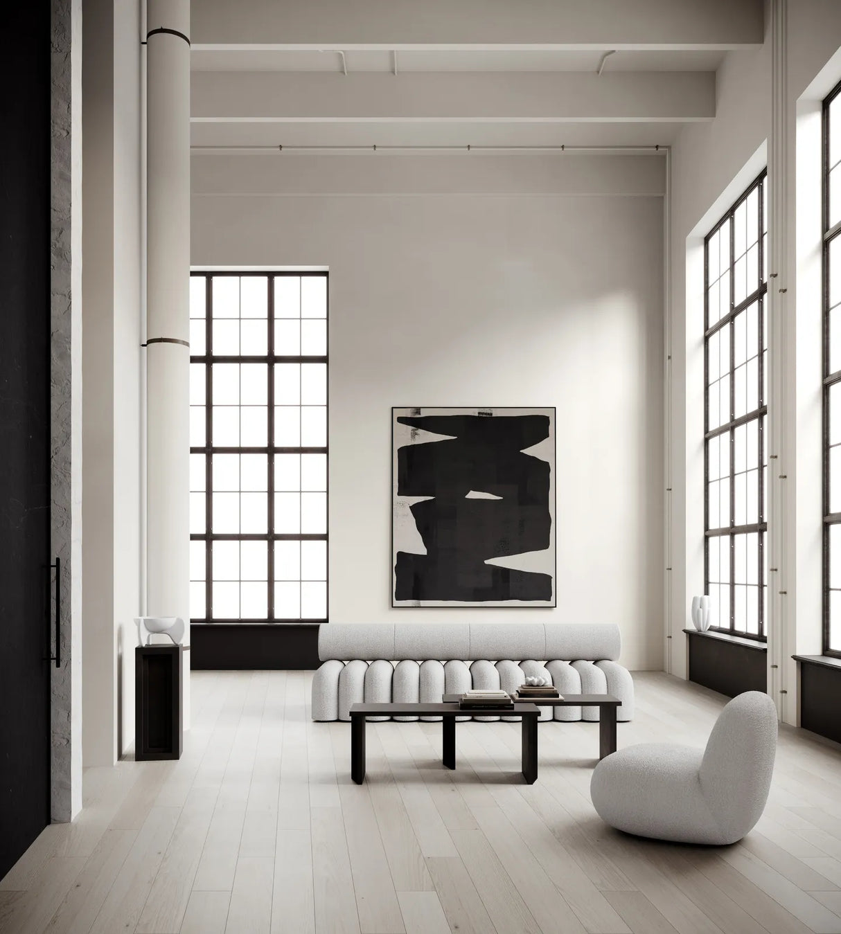 Sessel Foku aus Bouclé in Off White von 101 Copenhagen – Bild 13