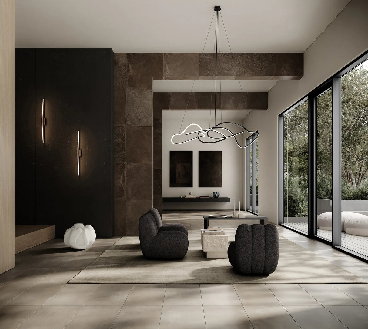 Sessel Toe aus Bouclé in Deep Taupe, 80x70x72 cm von 101 Copenhagen – Bild 2