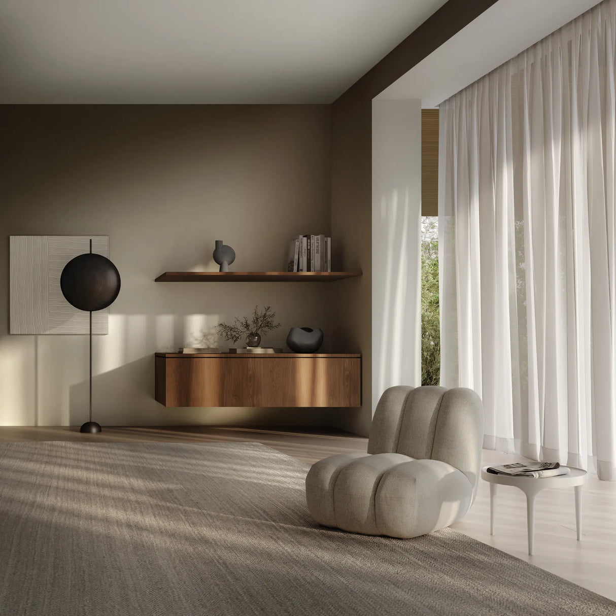 Sessel Toe aus Leinen in Sand, 80×70×72 cm von 101 Copenhagen – Bild 2