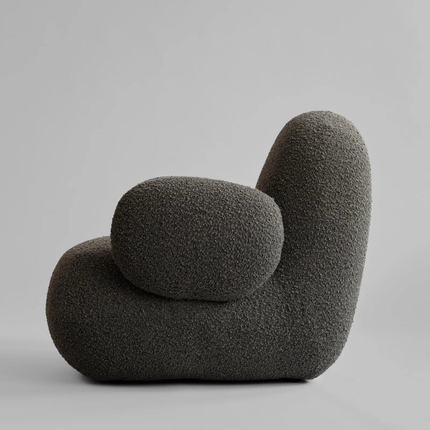 Sessel Toe mit Armlehnen, aus Bouclé in Deep Taupe, 100×94×80 cm von 101 Copenhagen – Bild 10