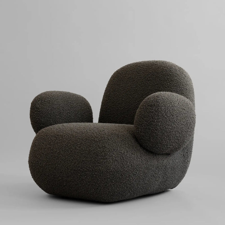 Sessel Toe mit Armlehnen, aus Bouclé in Deep Taupe, 100×94×80 cm von 101 Copenhagen – Bild 9