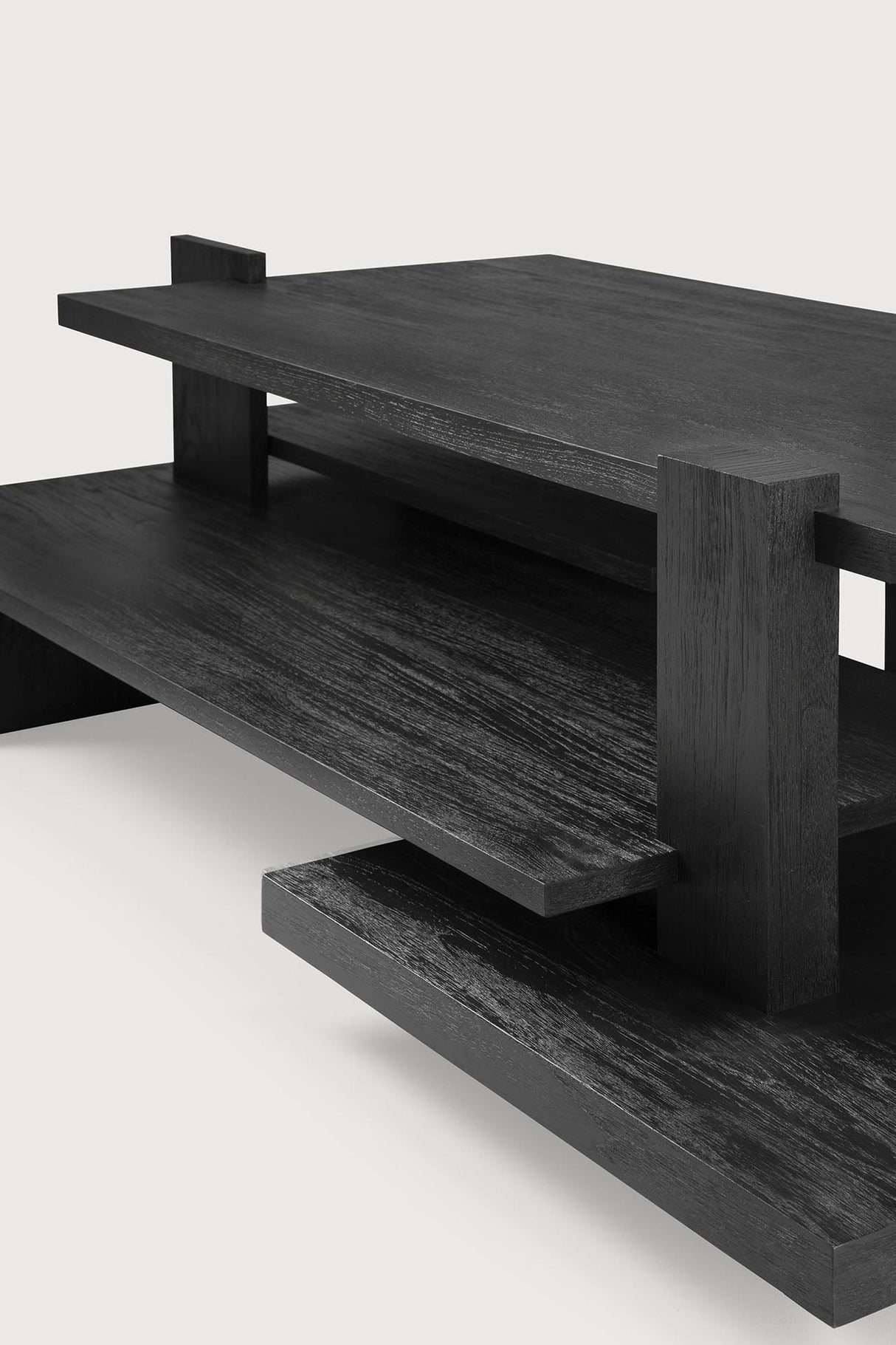 Abstract Couchtisch - lackiertes Teak - schwarz - rechteckig - ZEN ZONE