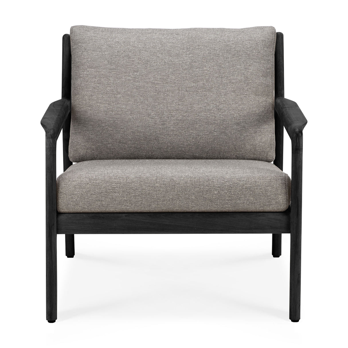 Jack Garten-Loungestuhl - lackiertes Teak - schwarz - Mocha Stoff - 76 x 90 x 74 cm - ZEN ZONE