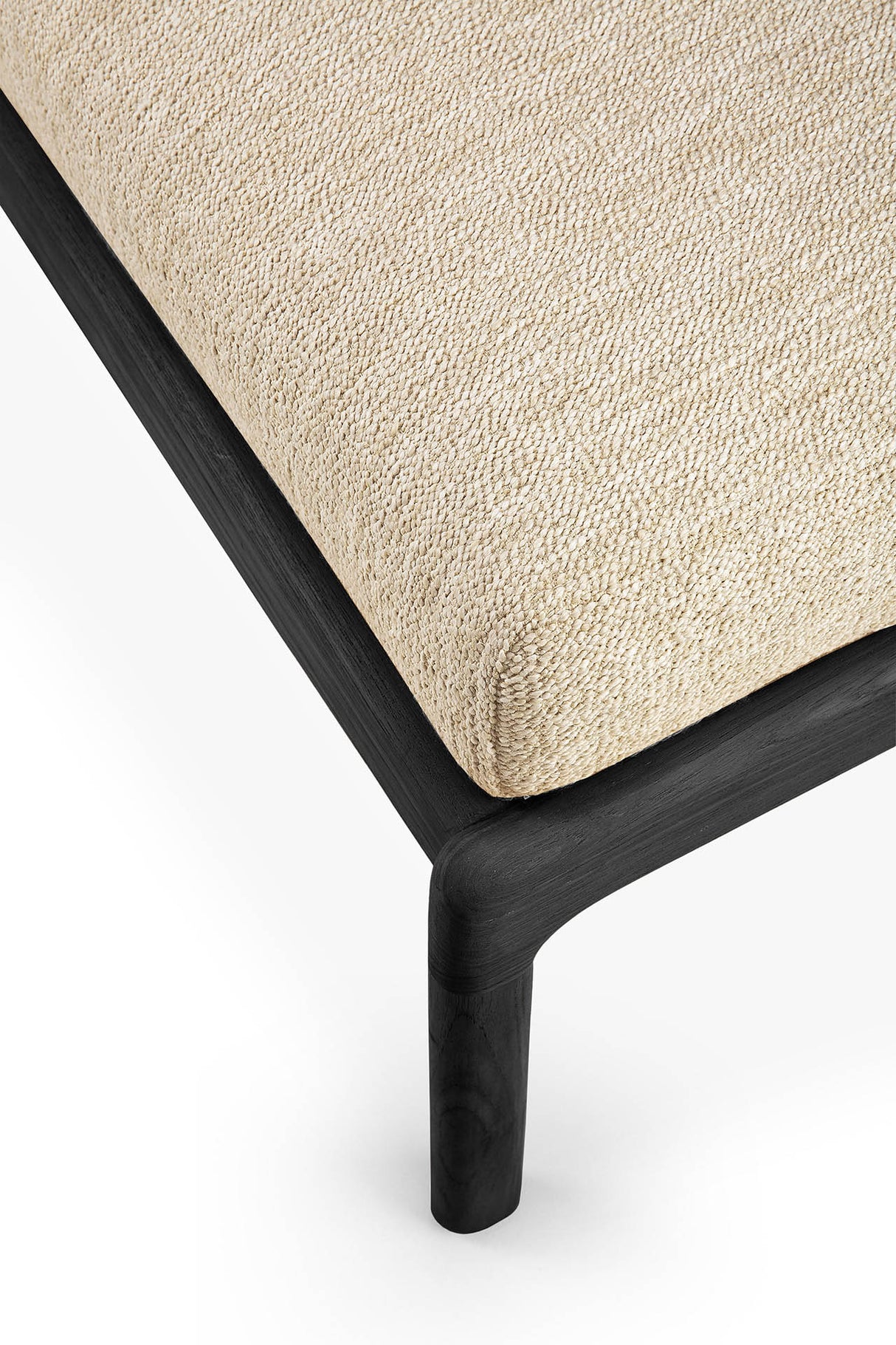 Jack Gartenhocker - lackiertes Teak - schwarz - Naturstoff - 71 x 54 x 41 cm - ZEN ZONE