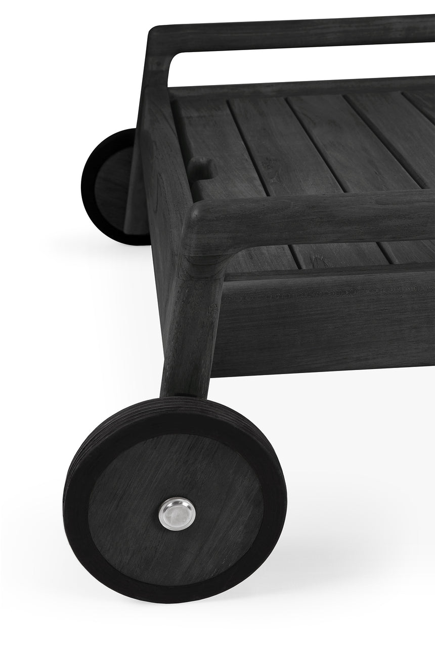 Jack Gartenliegegestell - lackiertes Teak - schwarz - 216 x 84 x 34 cm - ZEN ZONE