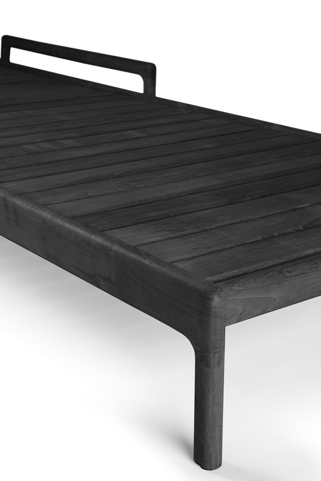 Jack Gartenliegegestell - lackiertes Teak - schwarz - 216 x 84 x 34 cm - ZEN ZONE