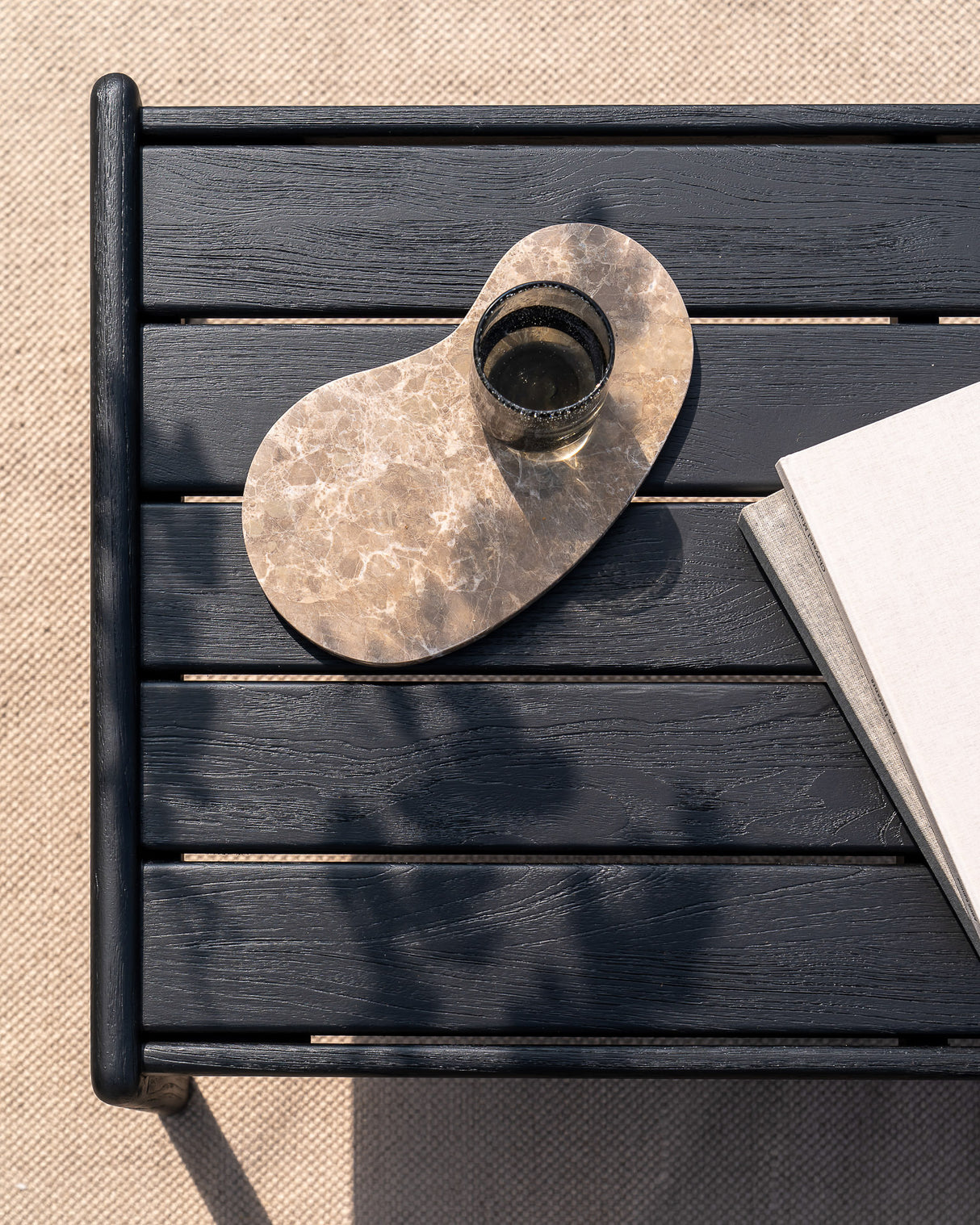 Jack Garten-Beistelltisch - lackiertes Teak - schwarz - quadratisch - 54 x 54 x 38 cm - ZEN ZONE Furniture