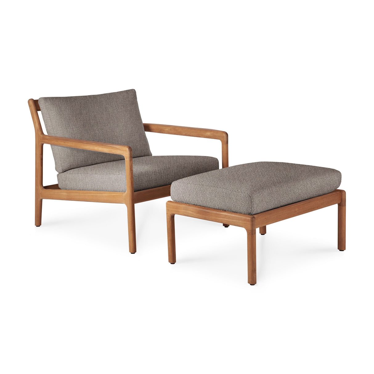 Jack Gartenhocker - Teak - Mocha Stoff - 71 x 54 x 41 cm - ZEN ZONE