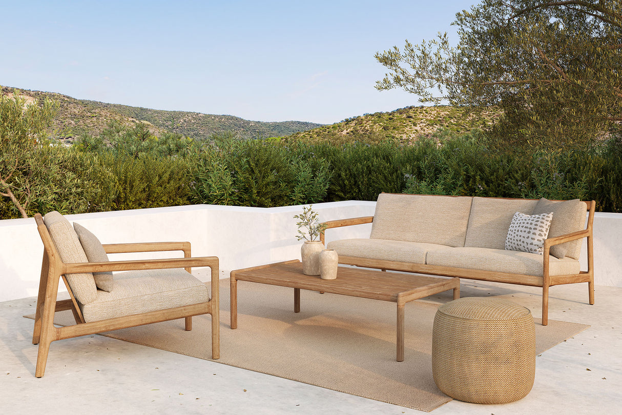 Jack Gartensofa - Teak - Naturstoff - 2+ Sitzer - 180 x 90 x 74 cm - ZEN ZONE