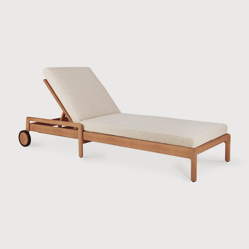 Jack Gartenliege verstellbar - Teak - Naturstoff - 216 x 84 x 34 cm - ZEN ZONE Furniture