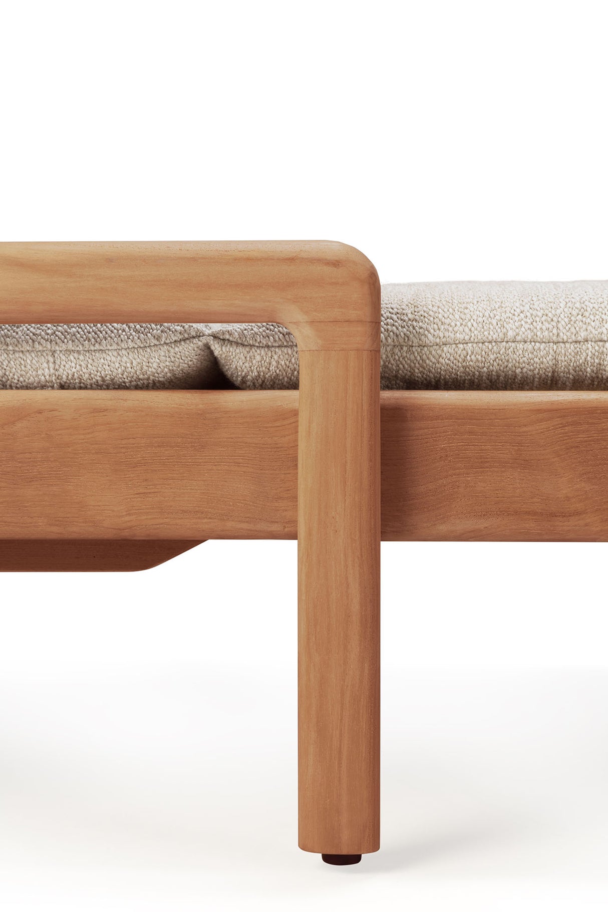 Jack Gartenliege verstellbar - Teak - Naturstoff - dünnes Kissen - 216 x 84 x 34 cm - ZEN ZONE Furniture