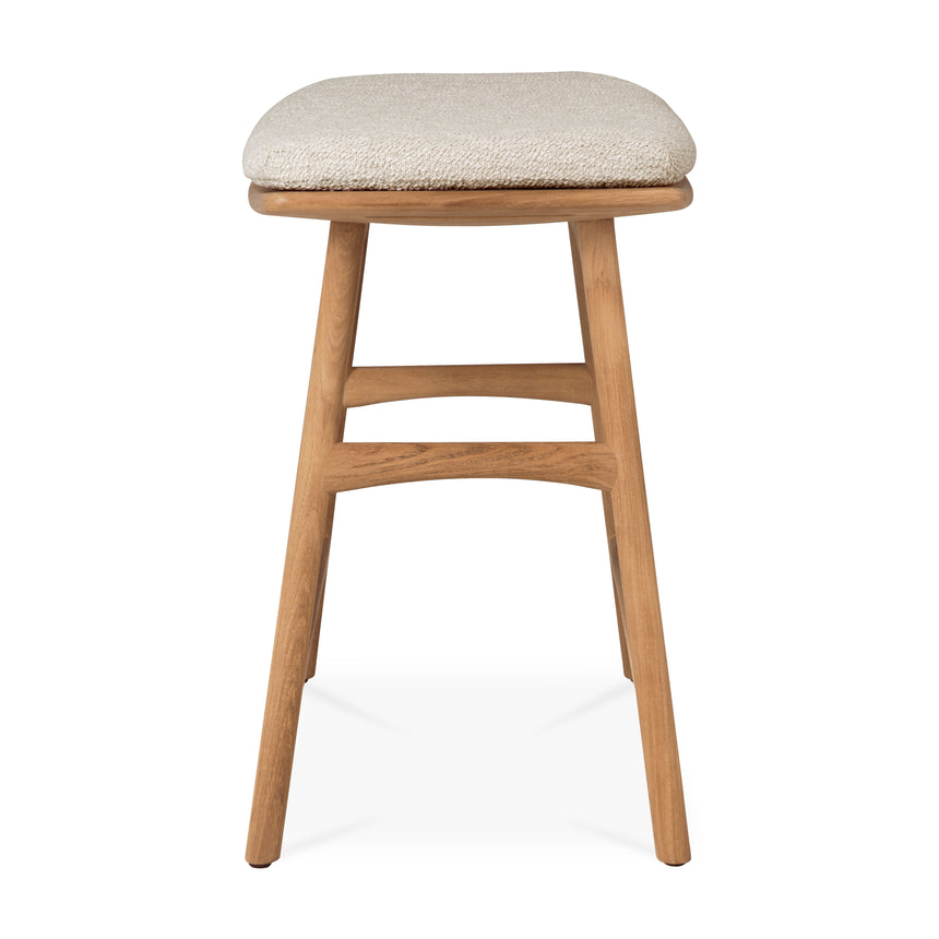 Osso Gartenhocker - Teak - Naturstoff - 50 x 33 x 51 cm - ZEN ZONE Furniture