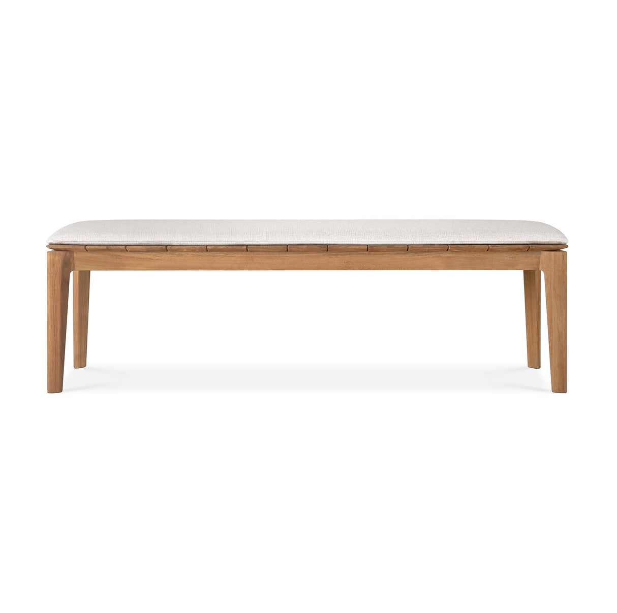Bok Gartenbank - Teak - Off White Stoff - 3+ Sitzer - 162 x 35 x 49 cm - ZEN ZONE Furniture