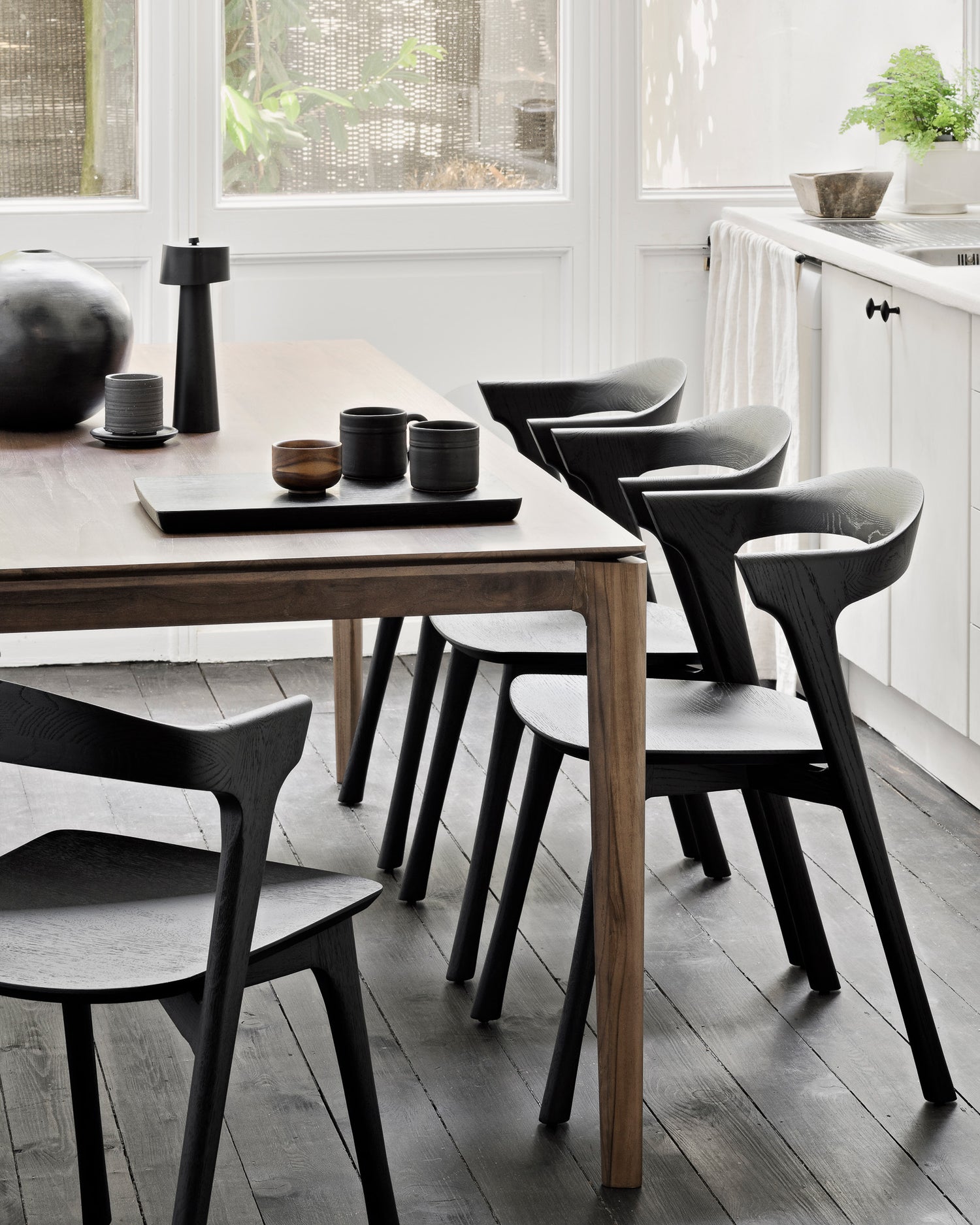 Bok Esstisch - lackiertes Teak - braun - rechteckig - 140 x 80 x 76 cm - ZEN ZONE Furniture