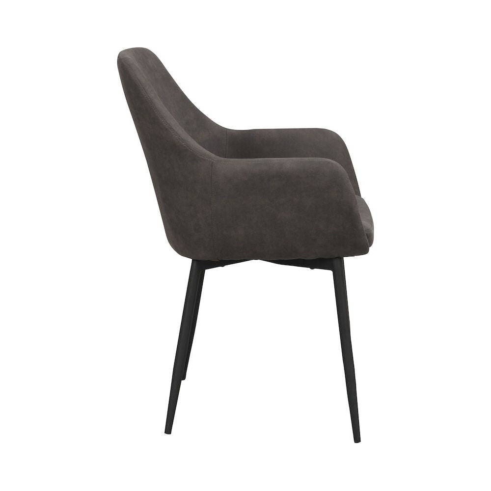 REILY Esszimmerstuhl Dunkelgrau/Schwarz 55x61x86cm - ZEN ZONE