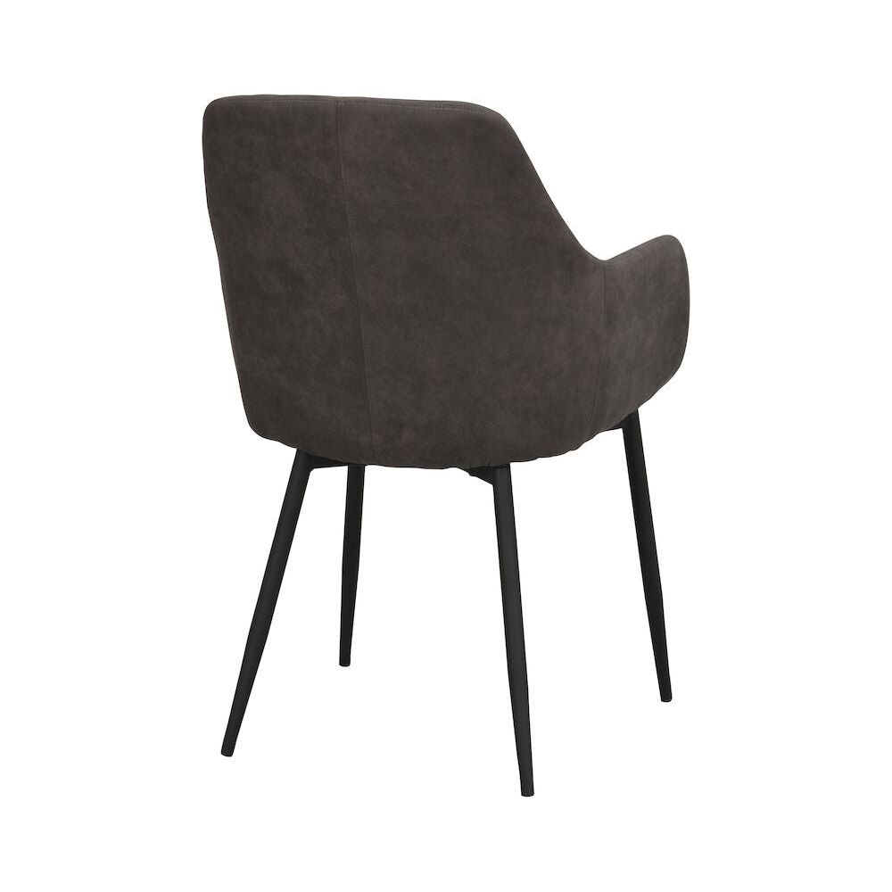 REILY Esszimmerstuhl Dunkelgrau/Schwarz 55x61x86cm - ZEN ZONE