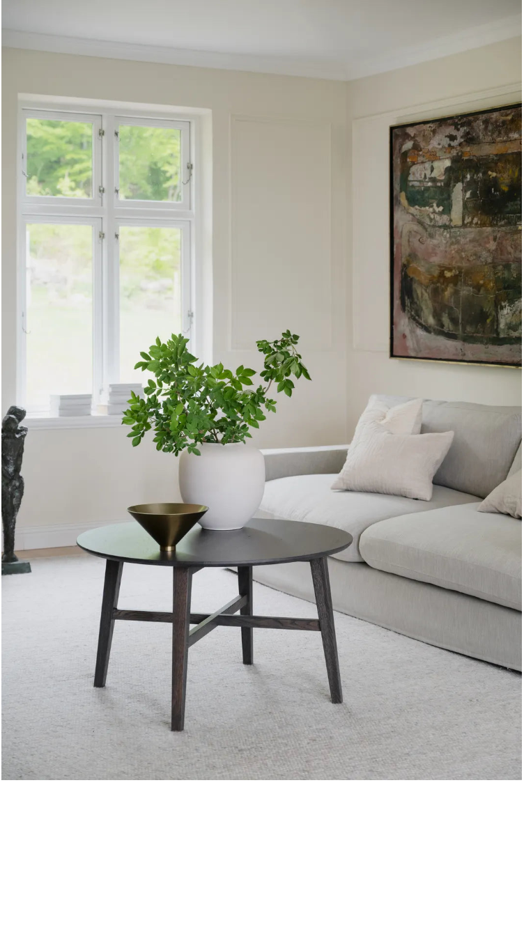 FILIPPA Couchtisch aus Eiche in Dunkelbraun, 90x90x52 cm