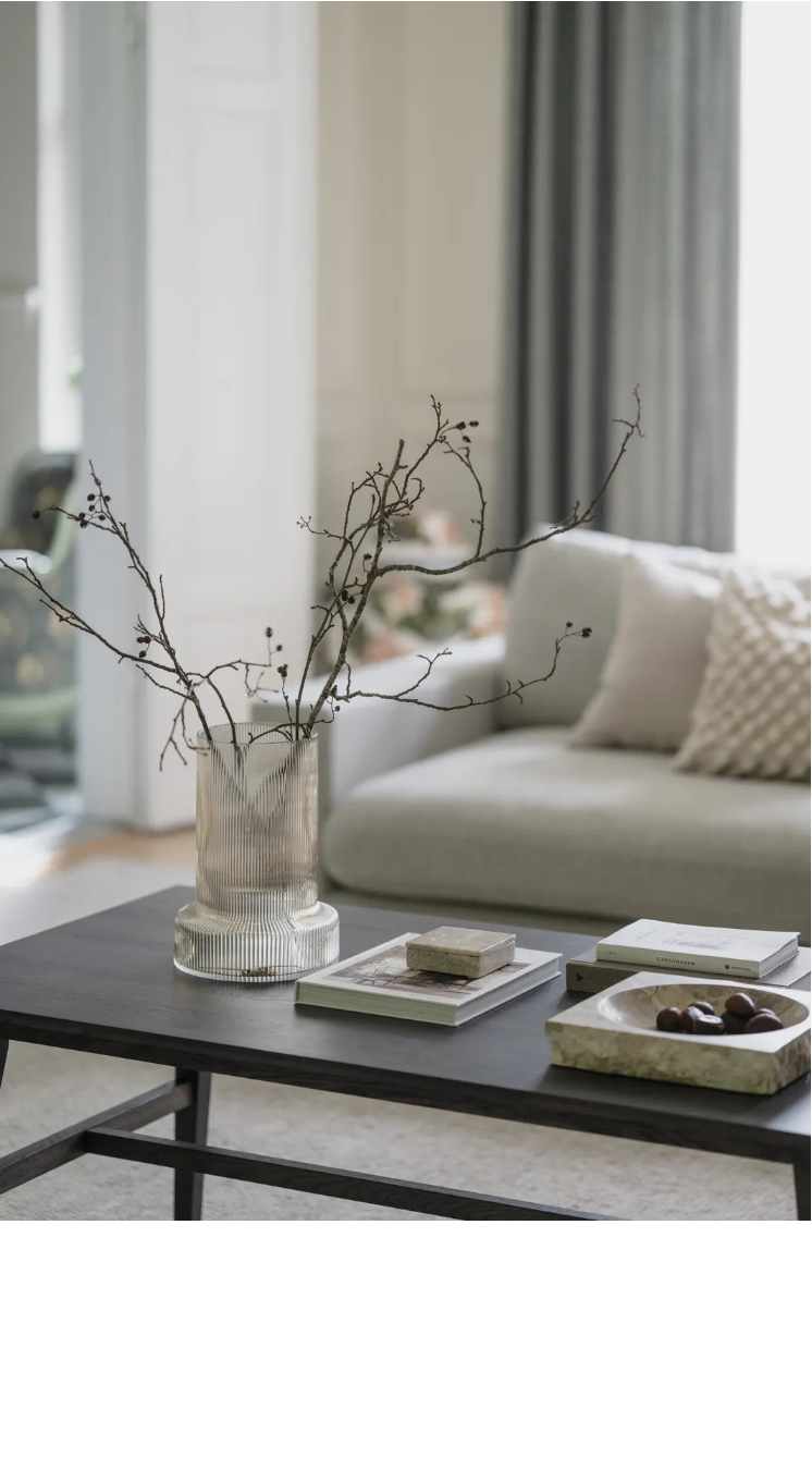 FILIPPA Couchtisch aus Eiche in Dunkelbraun, 130x70x52 cm