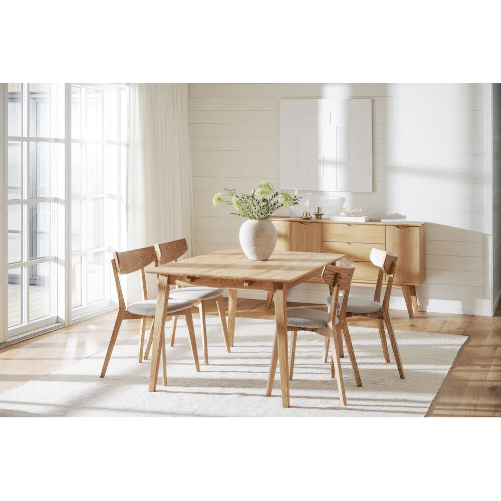 AMI Esszimmerstuhl Graubeige/Eiche 48x47x80cm - ZEN ZONE