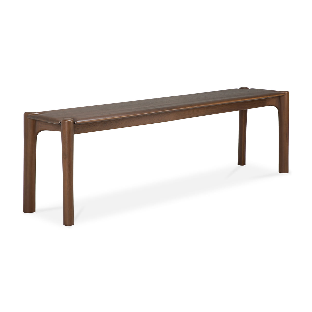 PI Sitzbank - lackiertes Teak - braun - 166 x 35 x 46 cm - ZEN ZONE Furniture