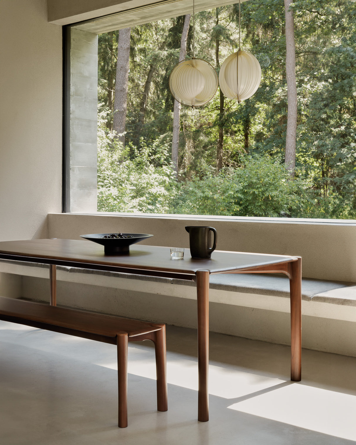 PI Esstisch - lackiertes Teak - braun - rechteckig - 240 x 100 x 76 cm - ZEN ZONE Furniture