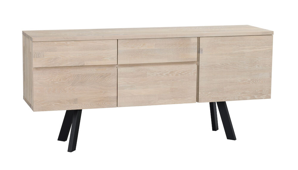 FRED Sideboard Weiß pigmentiert/Schwarz 170x42x79cm - ZEN ZONE Furniture