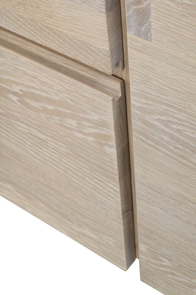 FRED Sideboard Weiß pigmentiert/Schwarz 170x42x79cm - ZEN ZONE Furniture