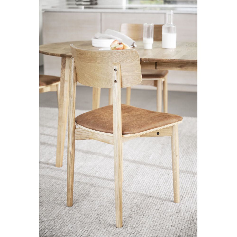 WOLCOTT Esszimmerstuhl Eiche/braun 45x49x84cm - ZEN ZONE