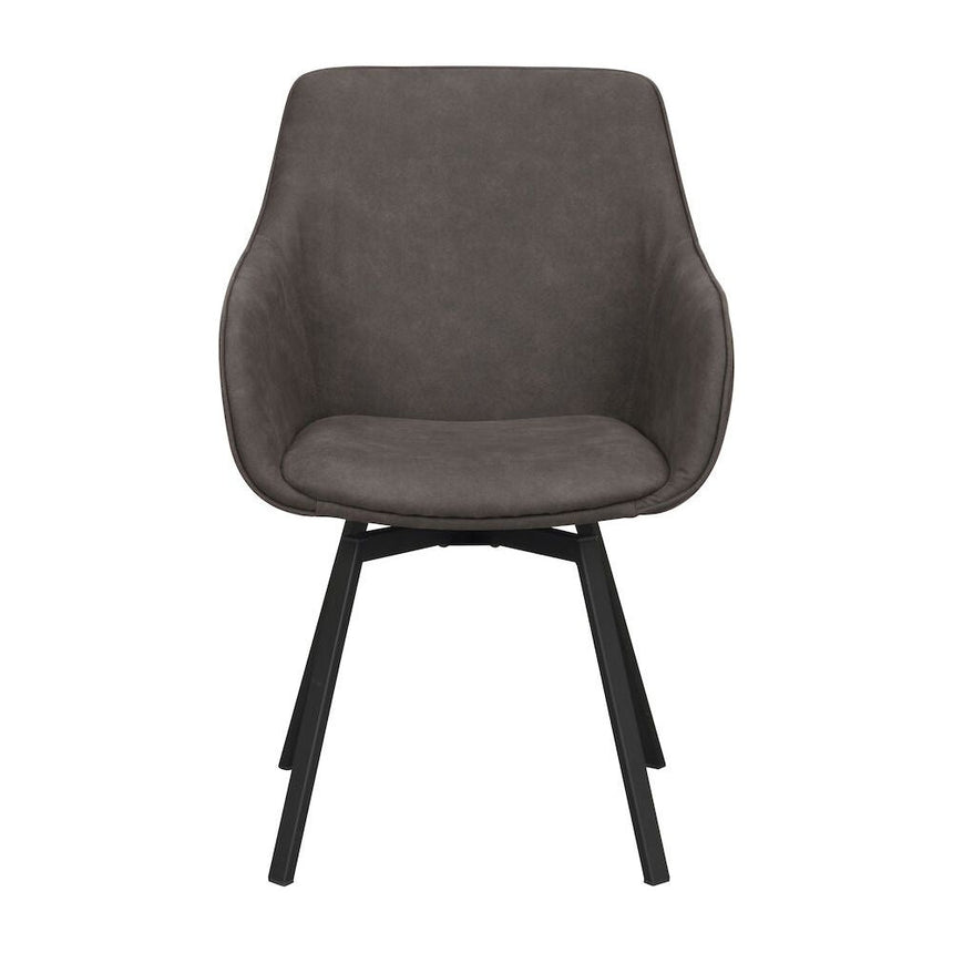 ALISON Essstuhl Dunkelgrau/Schwarz 58x59x89cm - ZEN ZONE Furniture