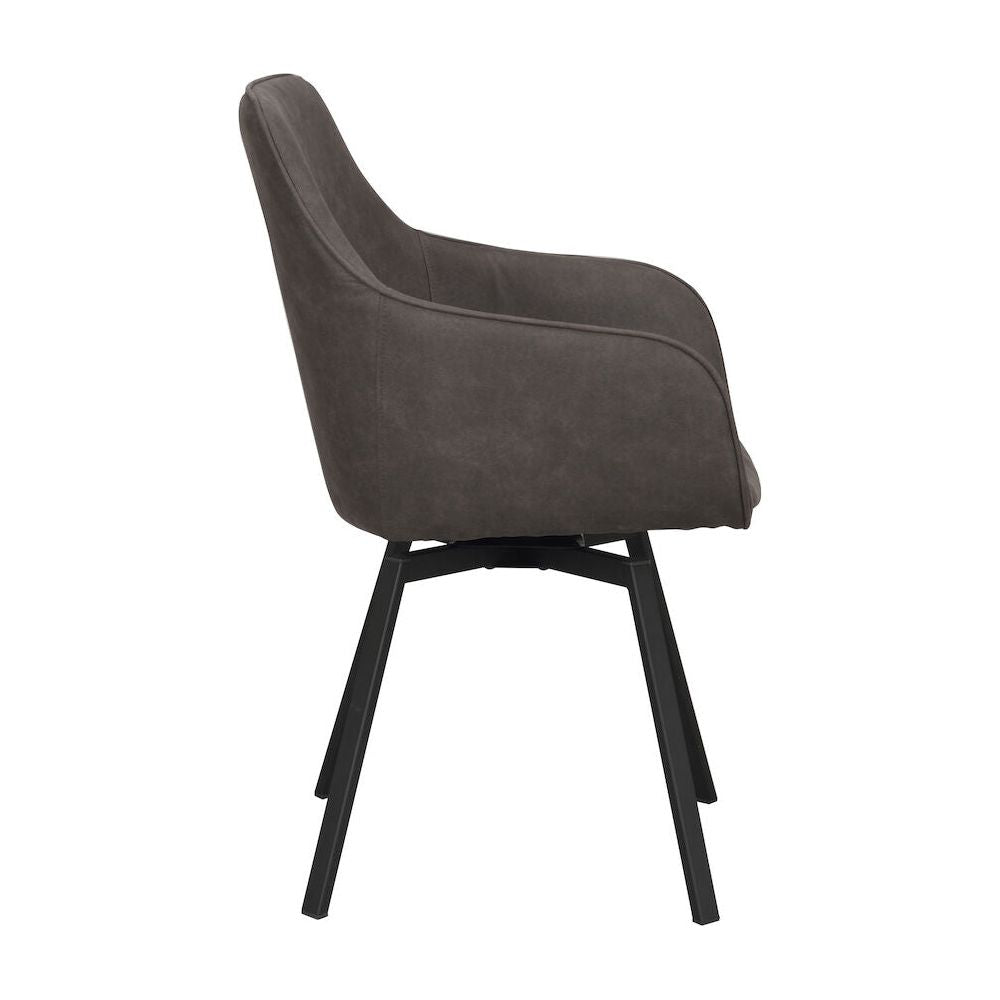 ALISON Essstuhl Dunkelgrau/Schwarz 58x59x89cm - ZEN ZONE Furniture