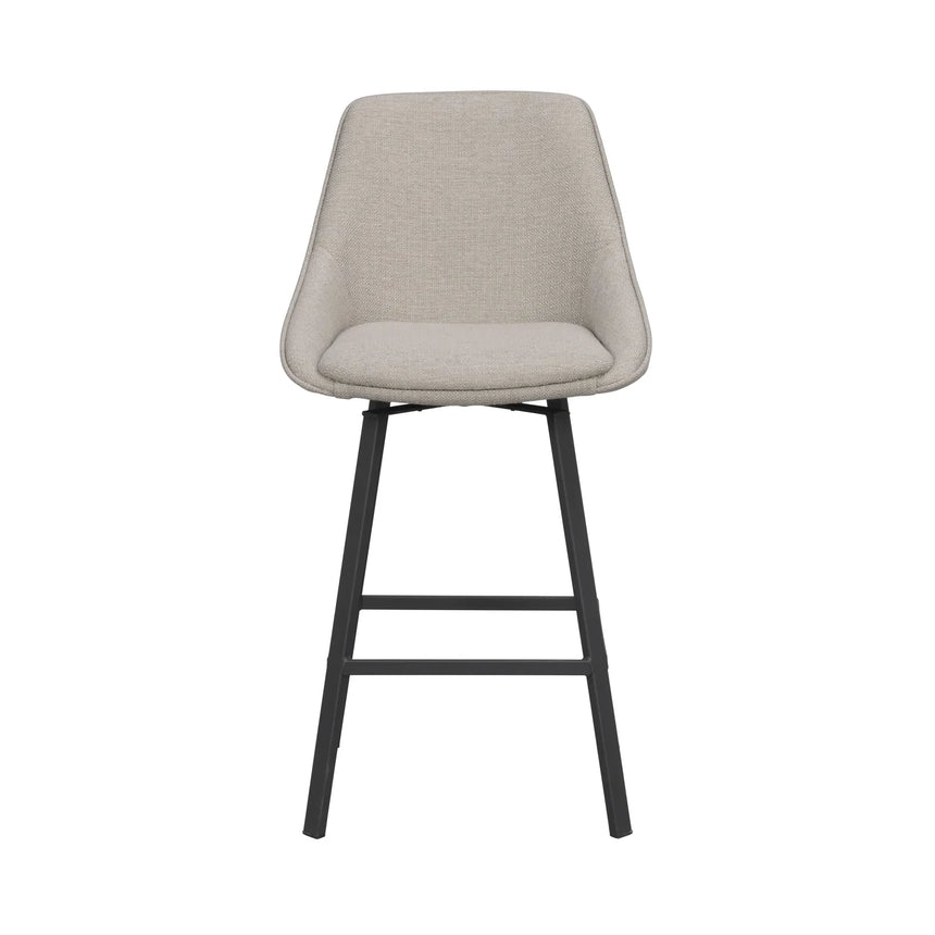 ALISON Barhocker Beige/schwarz 48x54x96cm - ZEN ZONE Furniture
