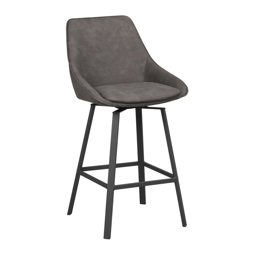 ALISON Barhocker Dunkelgrau/Schwarz 48x54x96cm - ZEN ZONE Furniture