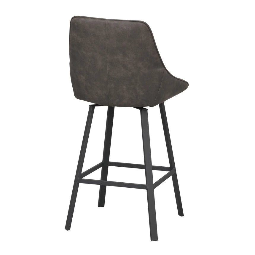 ALISON Barhocker Dunkelgrau/Schwarz 48x54x96cm - ZEN ZONE Furniture