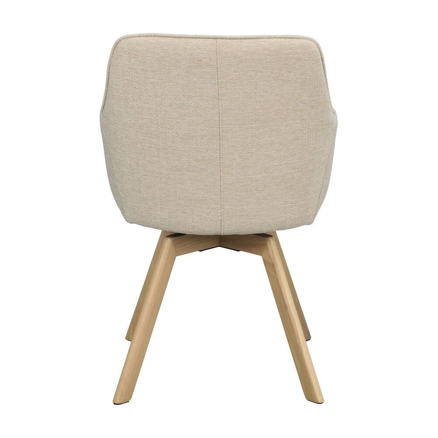 ALISON Esszimmerstuhl Hellbeige/Eiche 58x60x88cm - ZEN ZONE