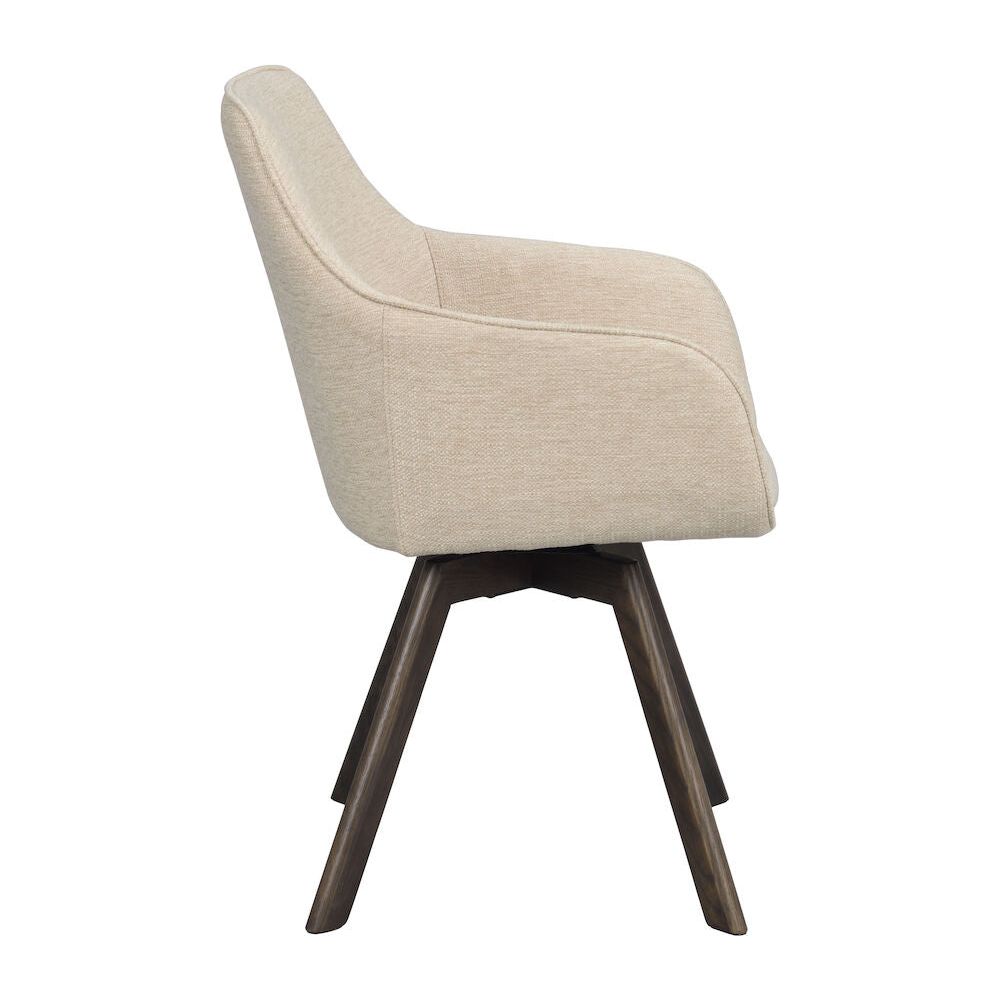 ALISON Esszimmerstuhl Hellbeige/Braun 58x60x88cm - ZEN ZONE