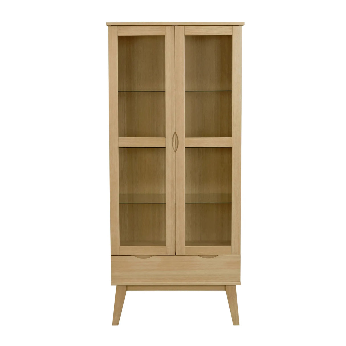 FILIPPA Vitrinenschrank aus Eiche, 40x82x185 cm