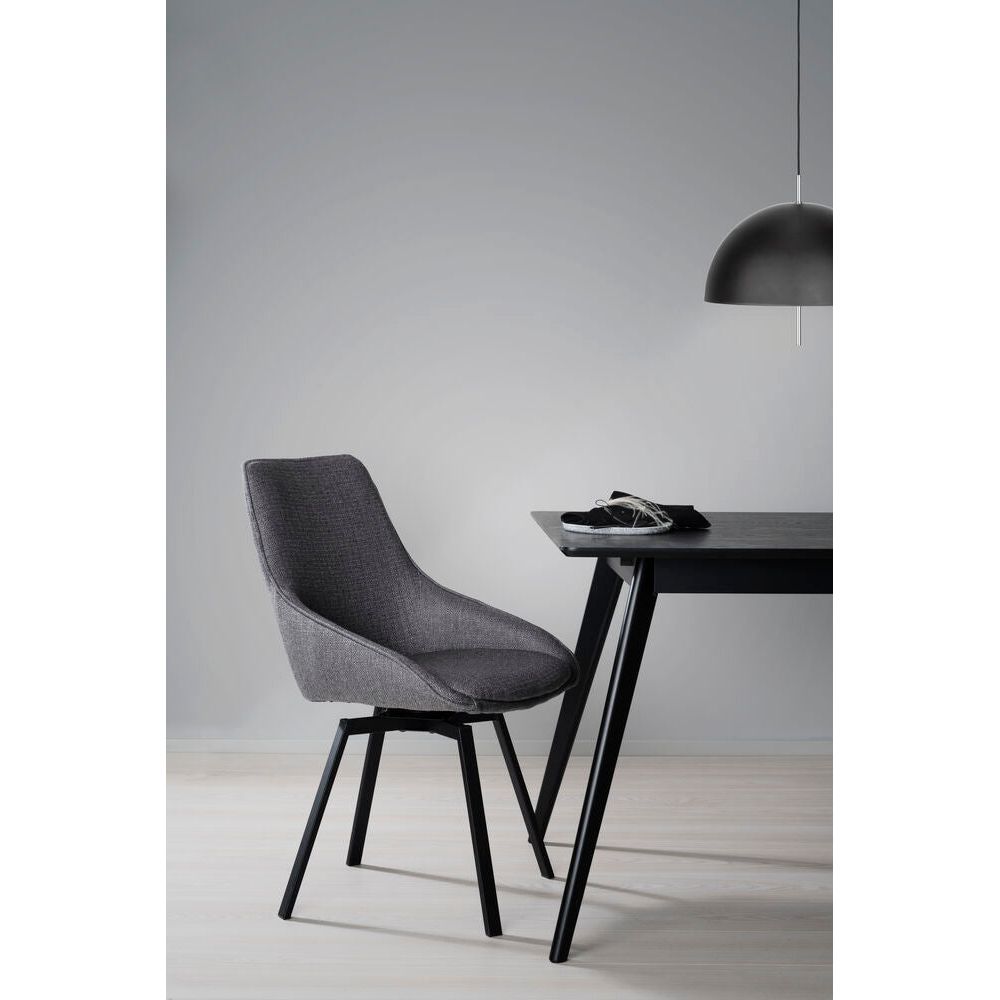 ALISON Essstuhl Grau/Schwarz 51x60x87cm - ZEN ZONE Furniture