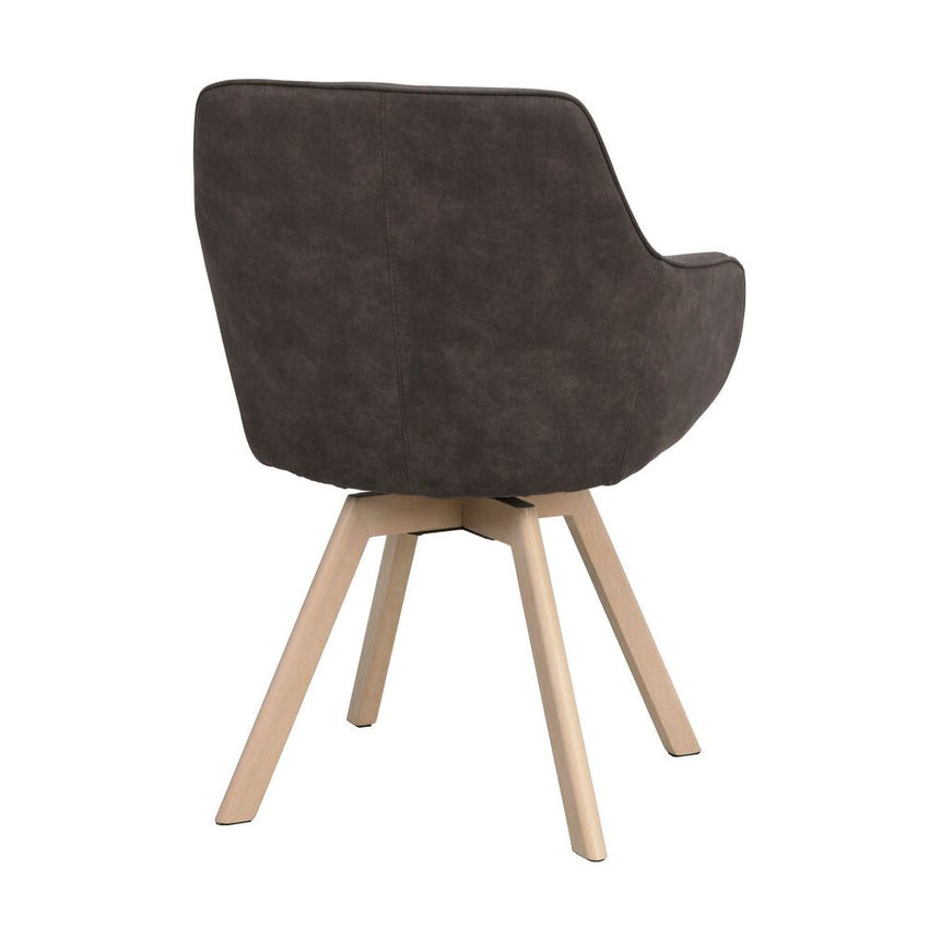 ALISON Essstuhl Dunkelgrau/weiß pigmentiert 58x60x88cm - ZEN ZONE Furniture