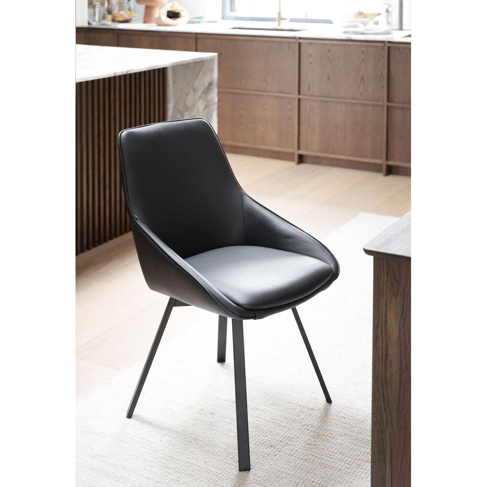 ALISON Essstuhl Schwarz 51x60x87cm - ZEN ZONE Furniture