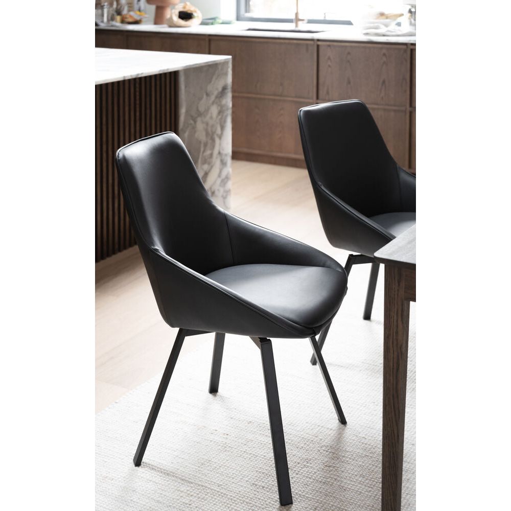 ALISON Essstuhl Schwarz 51x60x87cm - ZEN ZONE Furniture