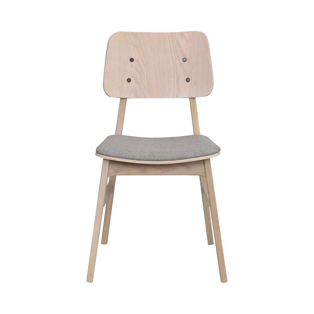 NAGANO Esszimmerstuhl Weiß pigmentiert/hellgrau 50x51x85cm - ZEN ZONE