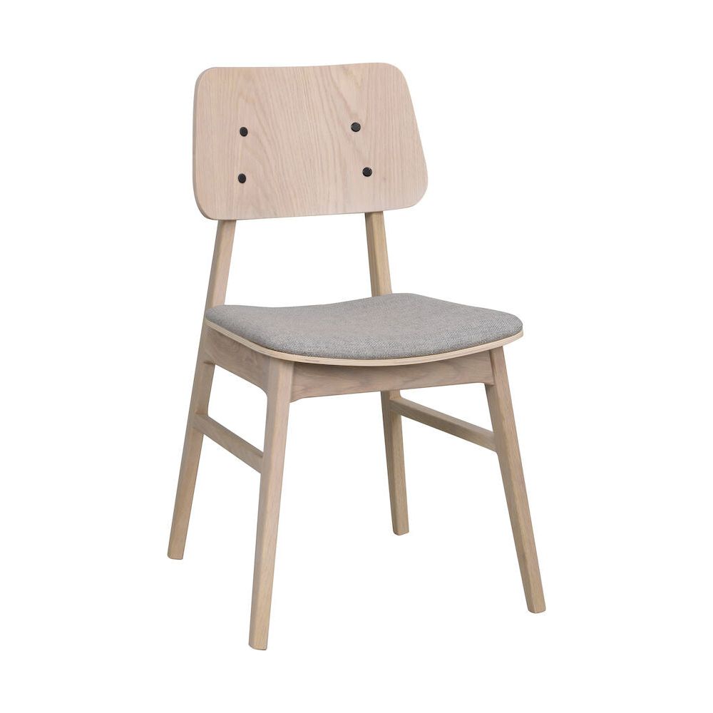 NAGANO Esszimmerstuhl Weiß pigmentiert/hellgrau 50x51x85cm - ZEN ZONE