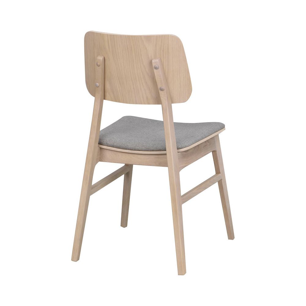 NAGANO Esszimmerstuhl Weiß pigmentiert/hellgrau 50x51x85cm - ZEN ZONE