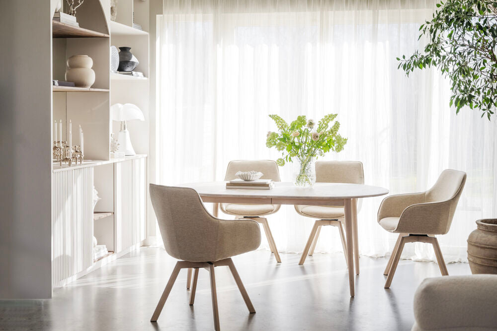 TYLER Esstisch Weiß pigmentiert 170x105x74cm - ZEN ZONE