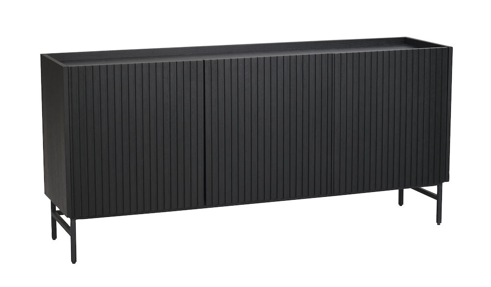 HALIFAX Sideboard Schwarz 160x40x75cm - ZEN ZONE Furniture
