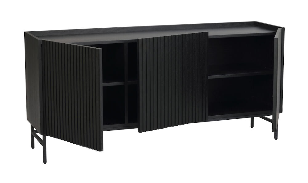 HALIFAX Sideboard Schwarz 160x40x75cm - ZEN ZONE Furniture