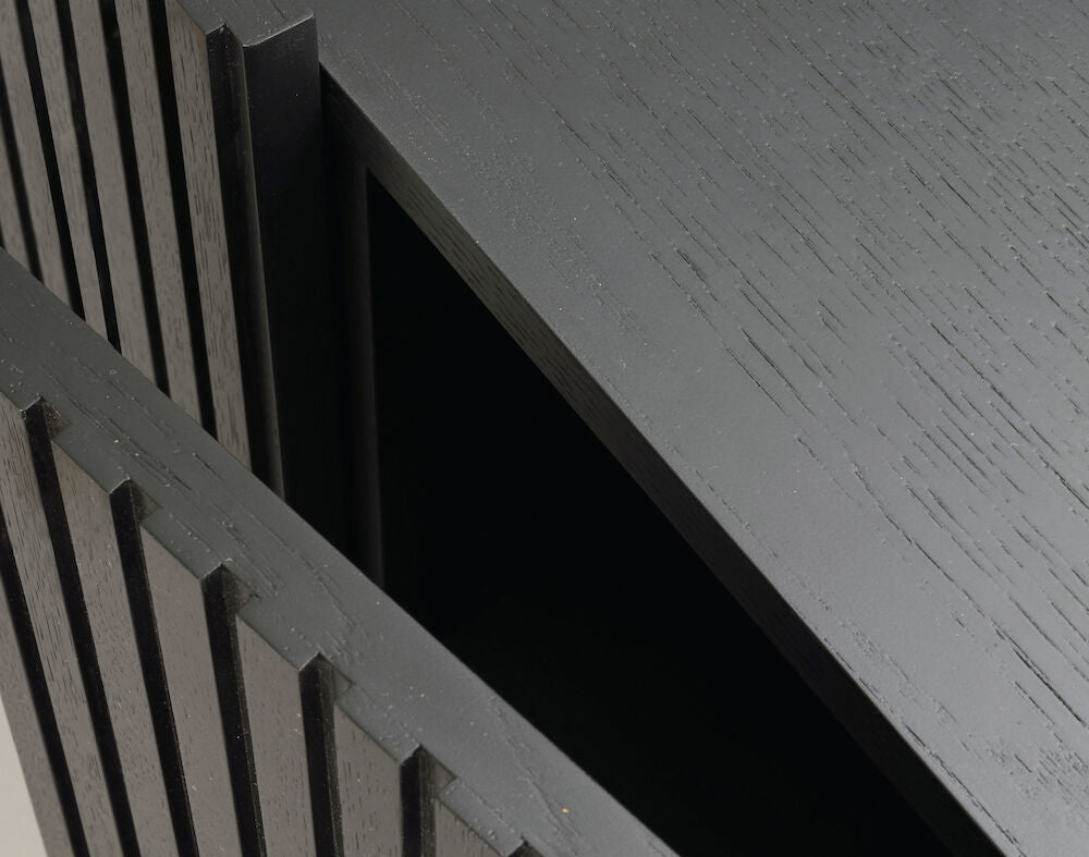 HALIFAX Sideboard Schwarz 160x40x75cm - ZEN ZONE Furniture